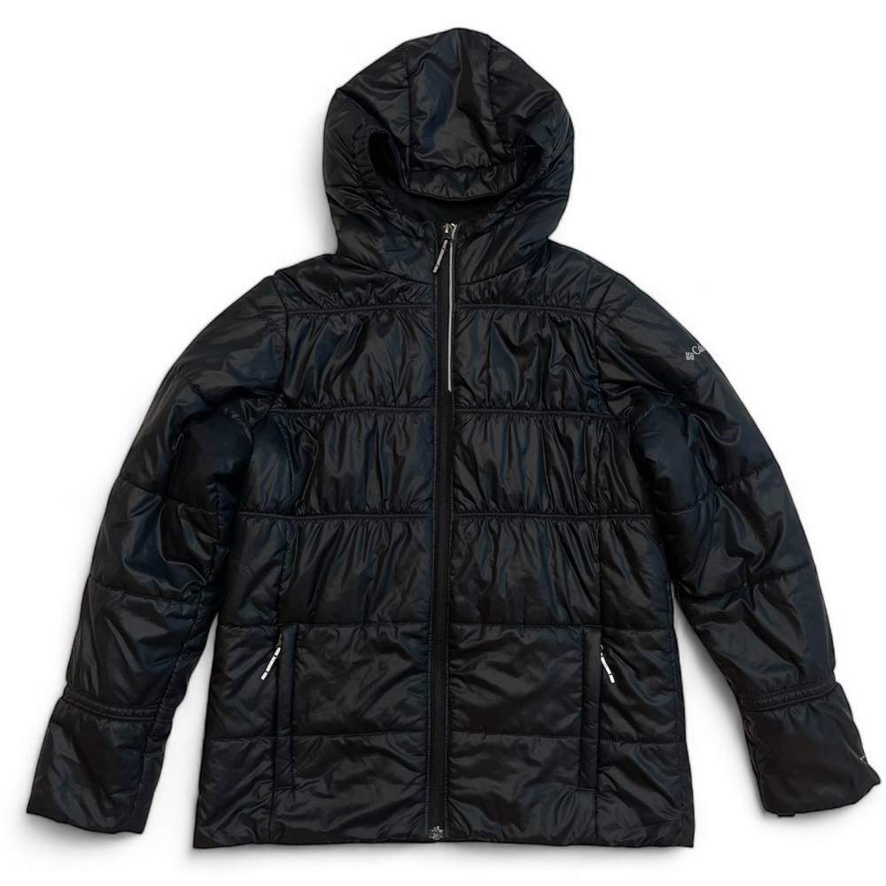 Columbia Black Omni-Heat Reflective Lining Polyester Filled Hooded Puffer Coat